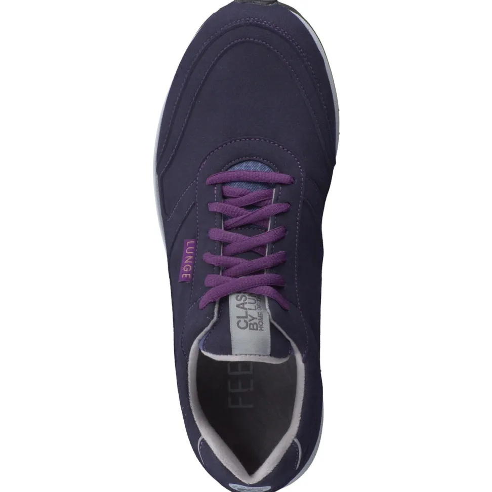 Lunge – Sneaker aus Textil in Velourslederoptik Dunkelblau