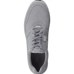 Lunge – Sneaker aus Textil in hellgrauem Velours