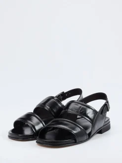 Maestro Eugenio – Herrensandalen aus Ziegenleder schwarz
