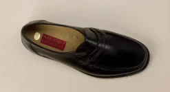 Maestro Eugenio – Penny Loafer aus Lammleder Schwarz
