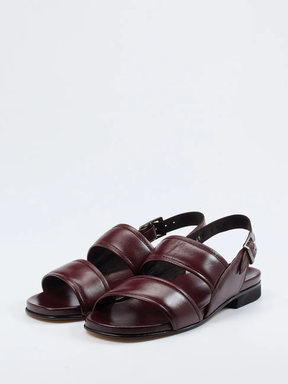 Maestro Eugenio – Sandalen aus Ziegenleder bordeauxrot