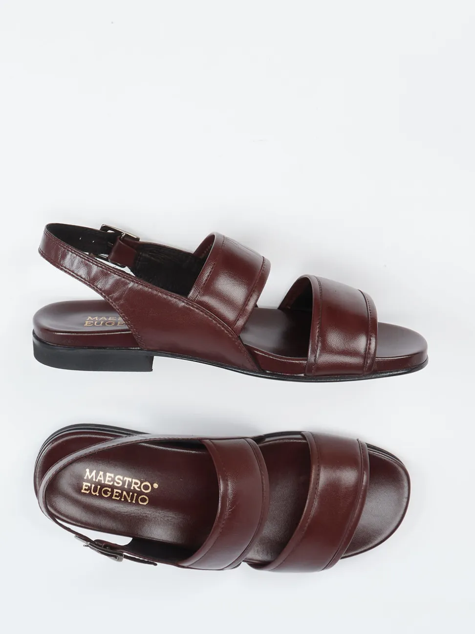 Maestro Eugenio – Sandalen aus Ziegenleder bordeauxrot