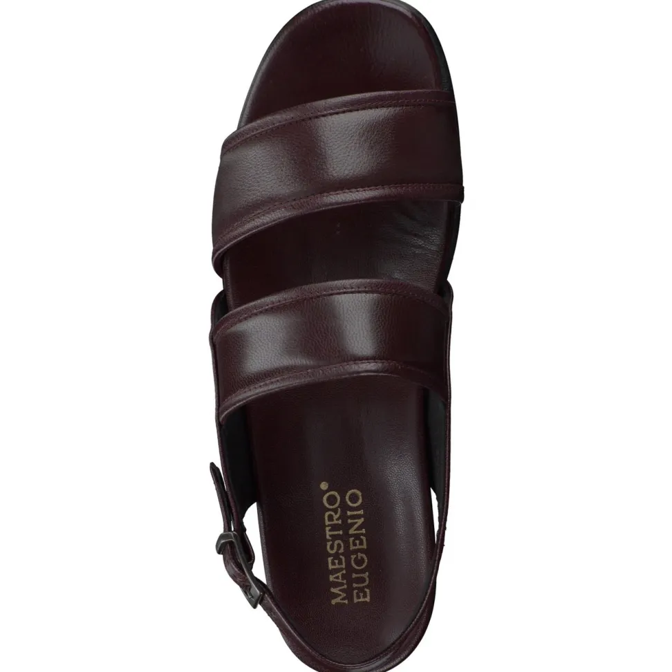 Maestro Eugenio – Sandalen aus Ziegenleder bordeauxrot