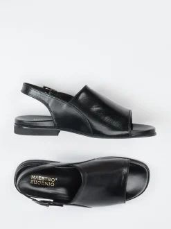 Maestro Eugenio – Sandalen aus Kalbleder schwarz