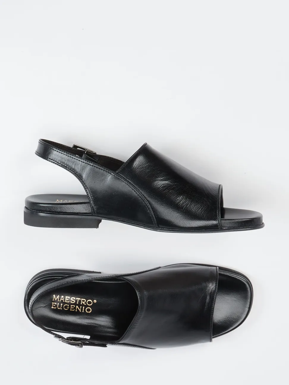 Maestro Eugenio – Sandalen aus Kalbleder schwarz