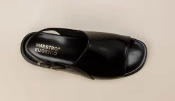 Maestro Eugenio – Sandalen aus Kalbleder schwarz
