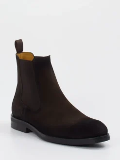 Magnanni – Chelsea Boots aus Veloursleder Dunkelbraun