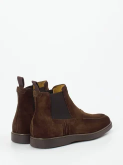 Magnanni – Chelsea Boots aus Veloursleder dunkelbraun