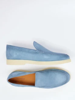 Magnanni – Loafer aus Veloursleder himmelblau