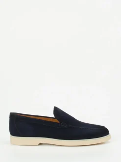 Magnanni – Loafer aus Veloursleder marineblau