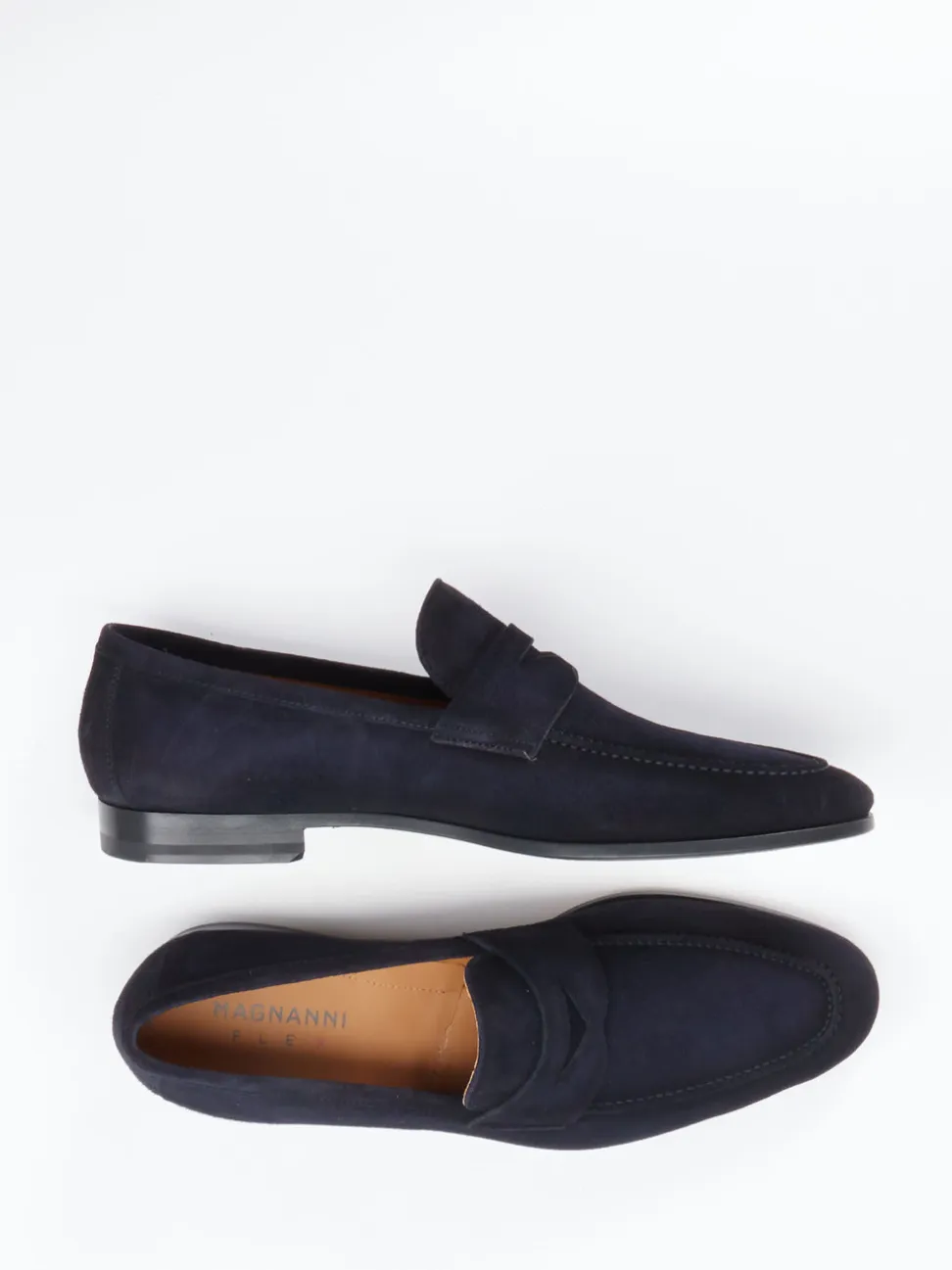 Magnanni – Loafer aus Veloursleder Dunkelblau