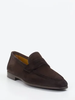 Magnanni – Penny Loafer aus Veloursleder Dunkelbraun