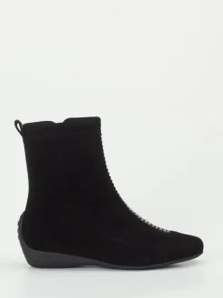 Mania – Ankle Boots aus Veloursleder Schwarz