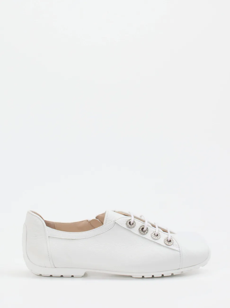 Mania – Bequem-Sneaker aus Lammleder Weiß