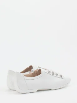 Mania – Bequem-Sneaker aus Lammleder Weiß
