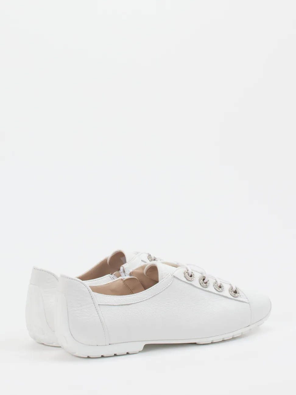Mania – Bequem-Sneaker aus Lammleder Weiß