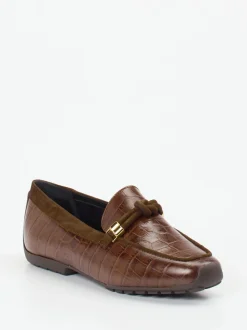 Mania – Loafer aus geprägtem Leder in Braun