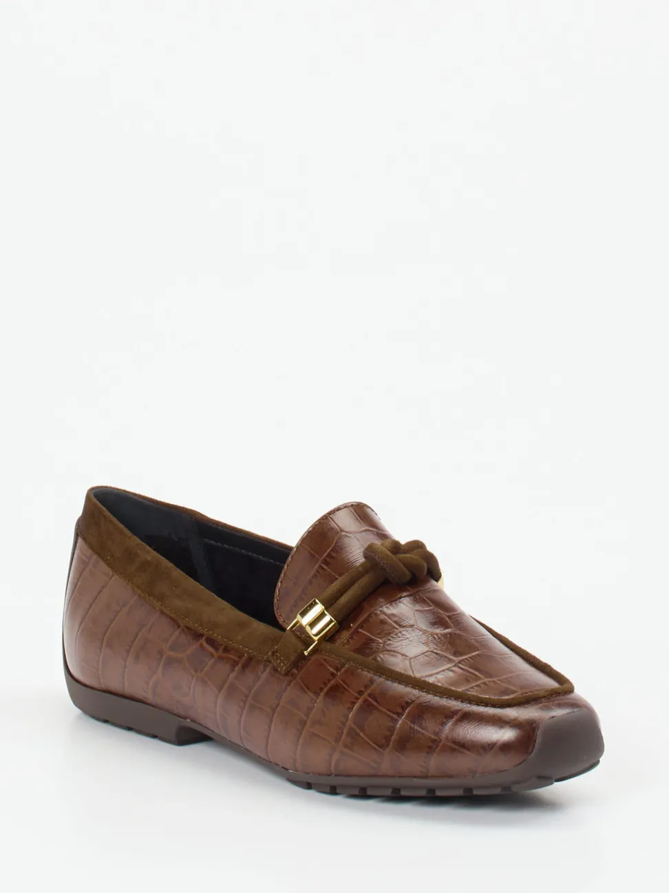 Mania – Loafer aus geprägtem Leder in Braun