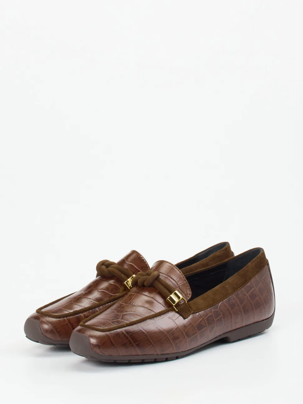 Mania – Loafer aus geprägtem Leder in Braun