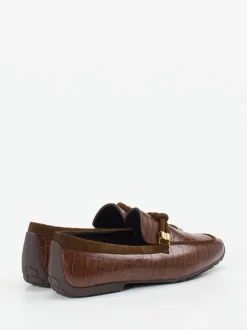 Mania – Loafer aus geprägtem Leder in Braun