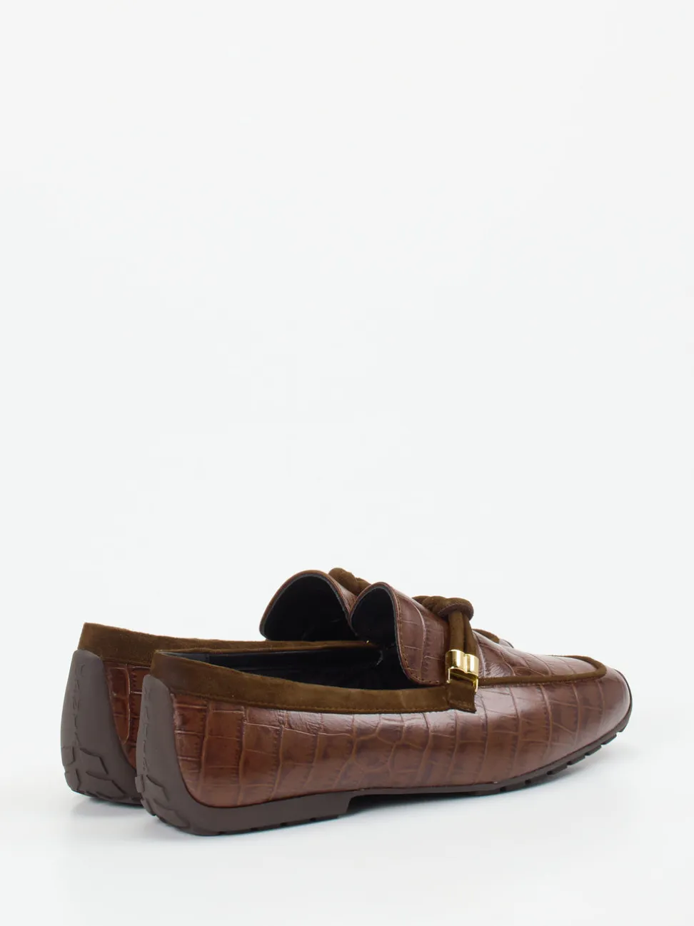 Mania – Loafer aus geprägtem Leder in Braun