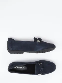 Mania – Loafer aus Veloursleder Dunkelblau