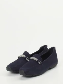 Mania – Loafer aus Veloursleder in Dunkelblau