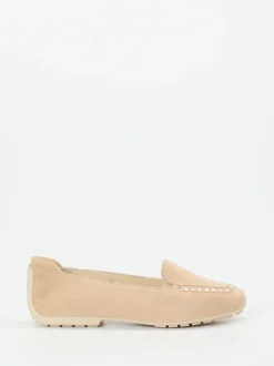 Mania – Loafer aus Veloursleder in Beige