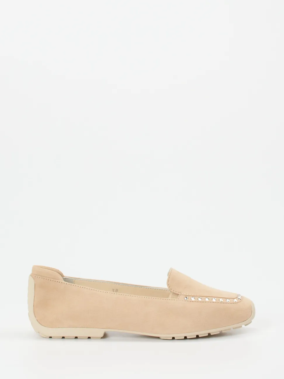 Mania – Loafer aus Veloursleder in Beige