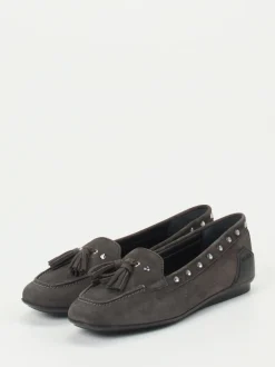 Mania – Loafer aus Veloursleder in Anthrazit