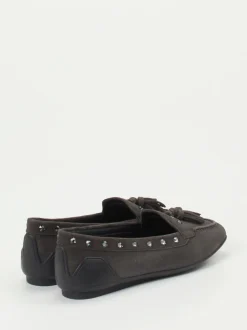 Mania – Loafer aus Veloursleder in Anthrazit
