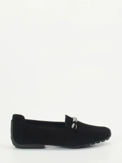 Mania – Loafer aus Veloursleder mit Strassdetail