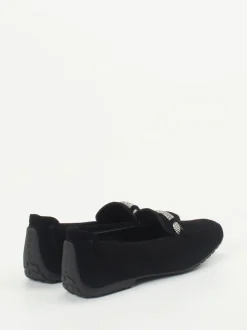 Mania – Loafer aus Veloursleder mit Strassdetail