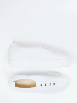 Mania – Slip-On Sneaker aus Kalbleder weiß