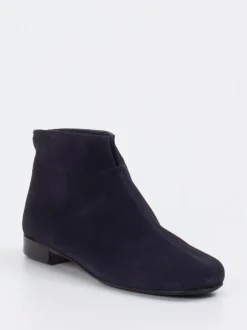 Mannori – Ankle Boots aus Veloursleder Dunkelblau