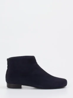 Mannori – Ankle Boots aus Veloursleder Dunkelblau