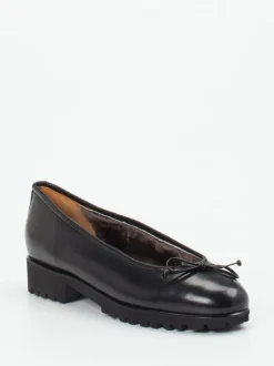 Mannori – Ballerinas aus Lammleder Schwarz