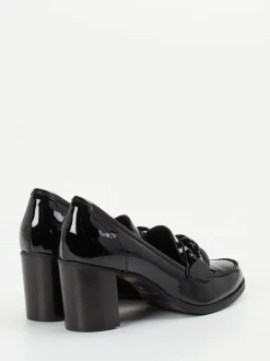 Mannori – Blockabsatz-Loafer aus Lackleder Schwarz