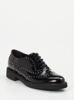 Mannori – Brogues aus Hochglanzleder schwarz