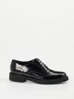 Mannori – Brogues aus Hochglanzleder schwarz