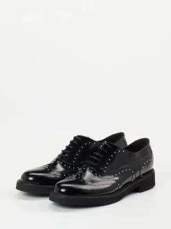 Mannori – Brogues aus Hochglanzleder schwarz