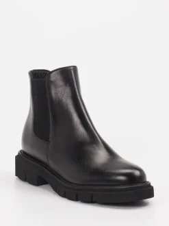 Mannori – Chelsea Boots aus Kalbleder Schwarz