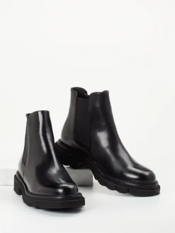 Mannori – Chelsea Boots aus Kalbleder Schwarz