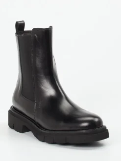 Mannori – Chelsea Boots aus Kalbleder schwarz