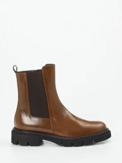 Mannori – Chelsea Boots aus Kalbleder in Braun