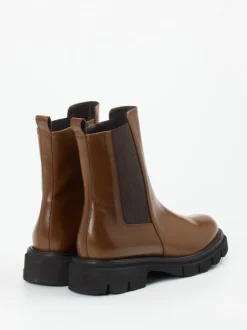 Mannori – Chelsea Boots aus Kalbleder in Braun