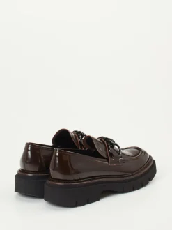 Mannori – Chunky Loafer aus Hochglanzleder Dunkelbraun
