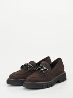 Mannori – Chunky Slipper aus Veloursleder Dunkelbraun