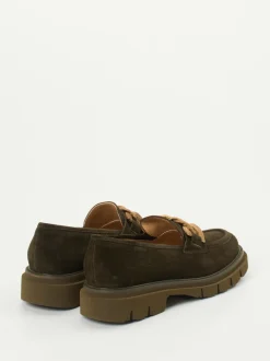 Mannori – Chunky Slipper aus Veloursleder Grün