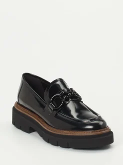 Mannori – Chunky-Loafer aus Hochglanzleder schwarz